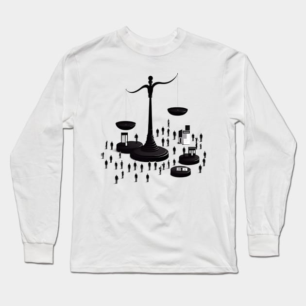 Balance Long Sleeve T-Shirt by www.TheAiCollective.art